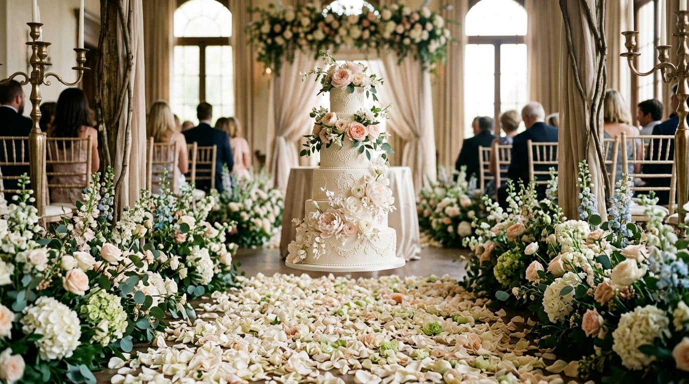 Fresh Flowers vs. Sugar Flowers on Wedding Cakes