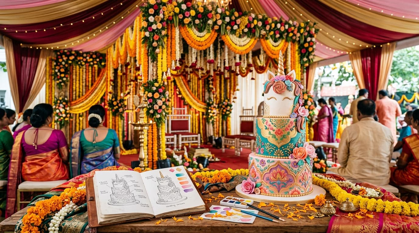 From Sketch to Slice: How We Design Custom Wedding Unicorn Cakes