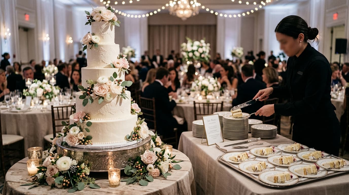 How to Serve Wedding Cake Efficiently for Large Guest Counts