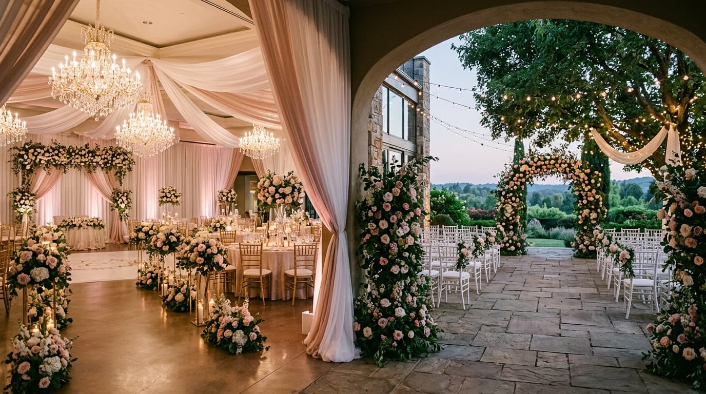 Indoor vs. Outdoor Wedding Decorations: What to Consider